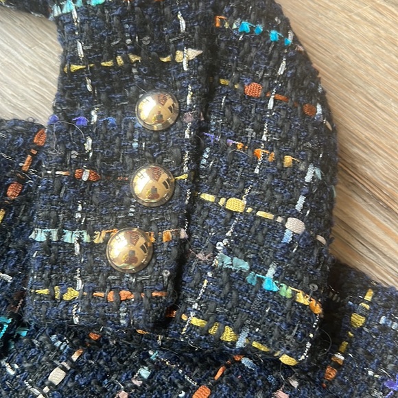 ZARA textured double breasted blazer size XS - Picture 9 of 11